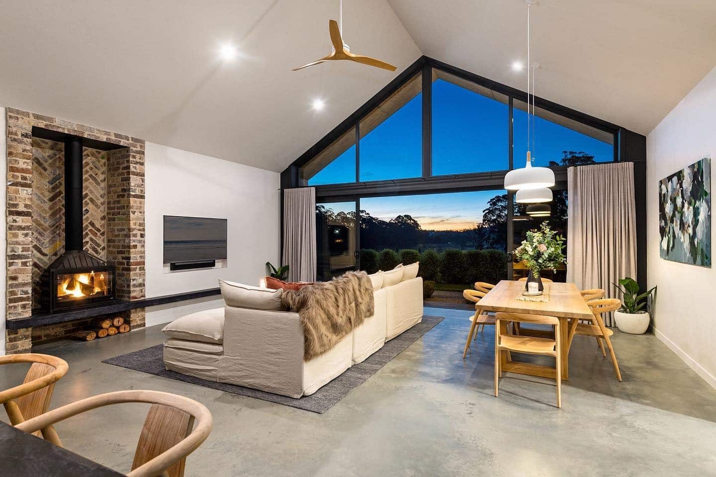 7. Rustic Modern Open Plan - open living room ideas