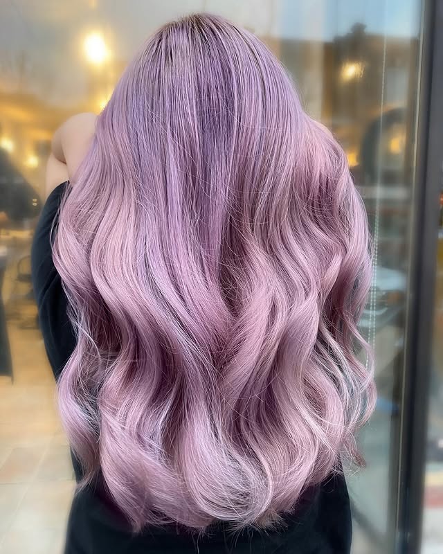 5. Rosy Lavender Glow - Lavender Hair Color