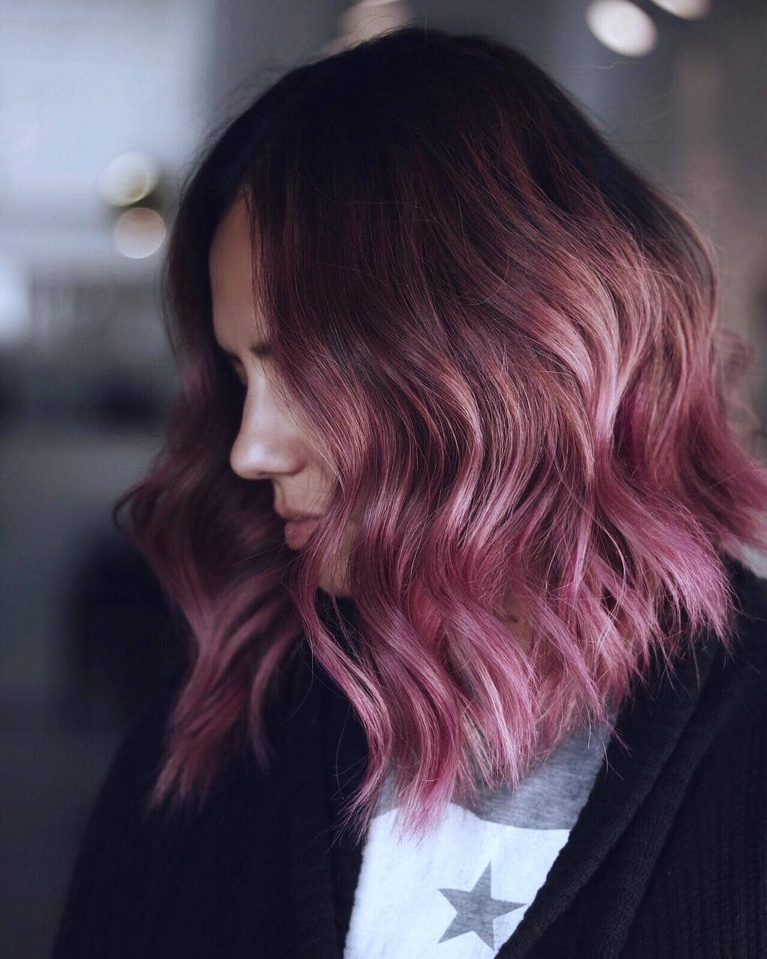 12. Dark Berry Lavender Bob - Lavender Hair Color