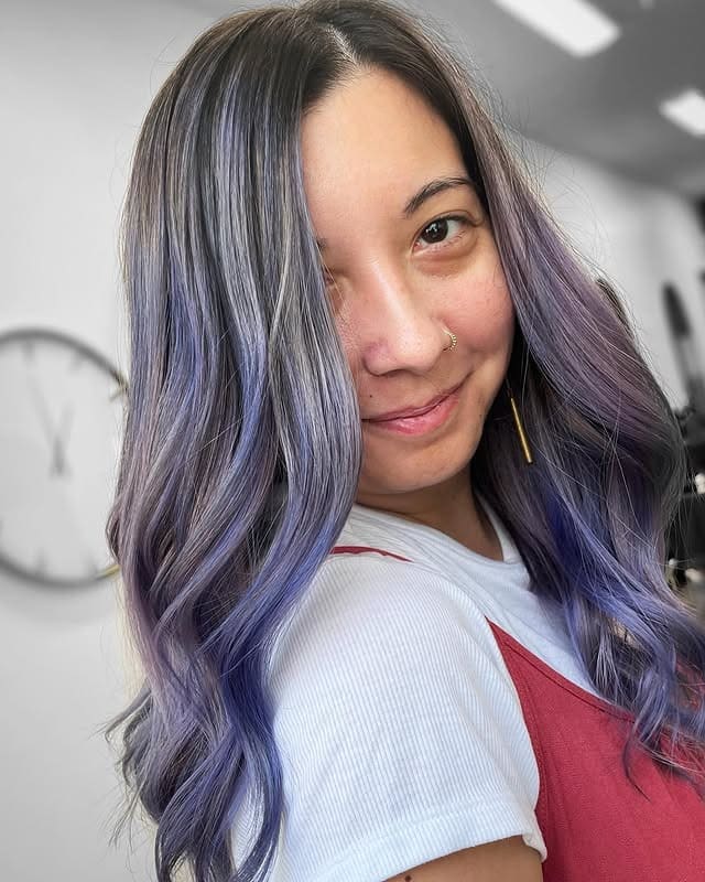 16. Midnight Indigo Lavender - Lavender Hair Color