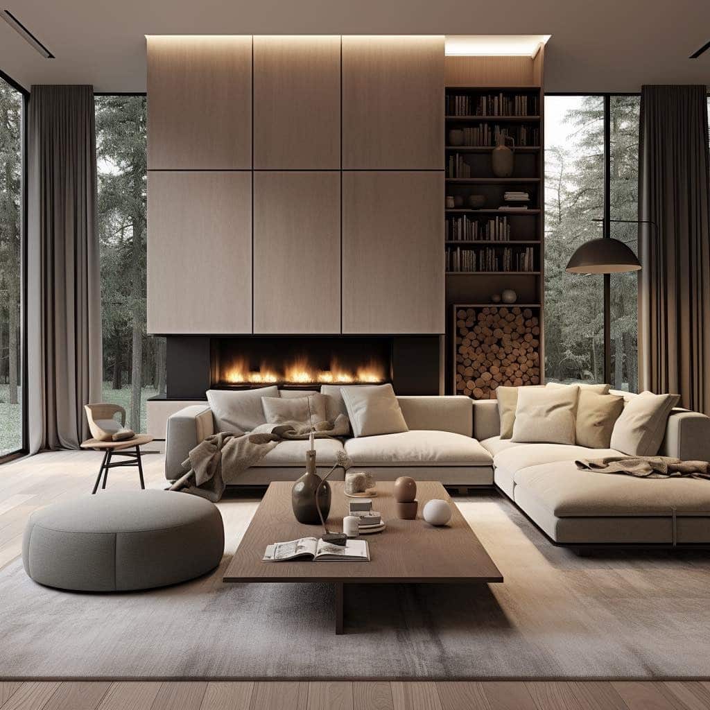 10. Sculpted Minimalism with Natural Warmth - light living room ideas