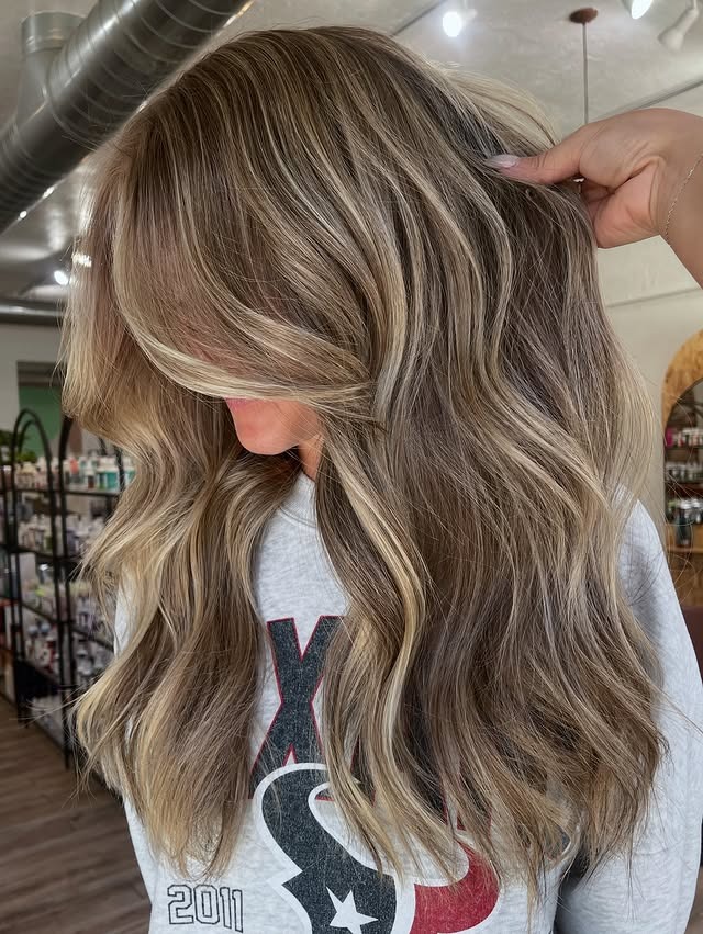 17. Ash-Toned Bronde with Texture - Bronde Hair Color