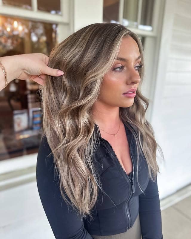 21. Ash Bronde with Soft Waves - Bronde Hair Color