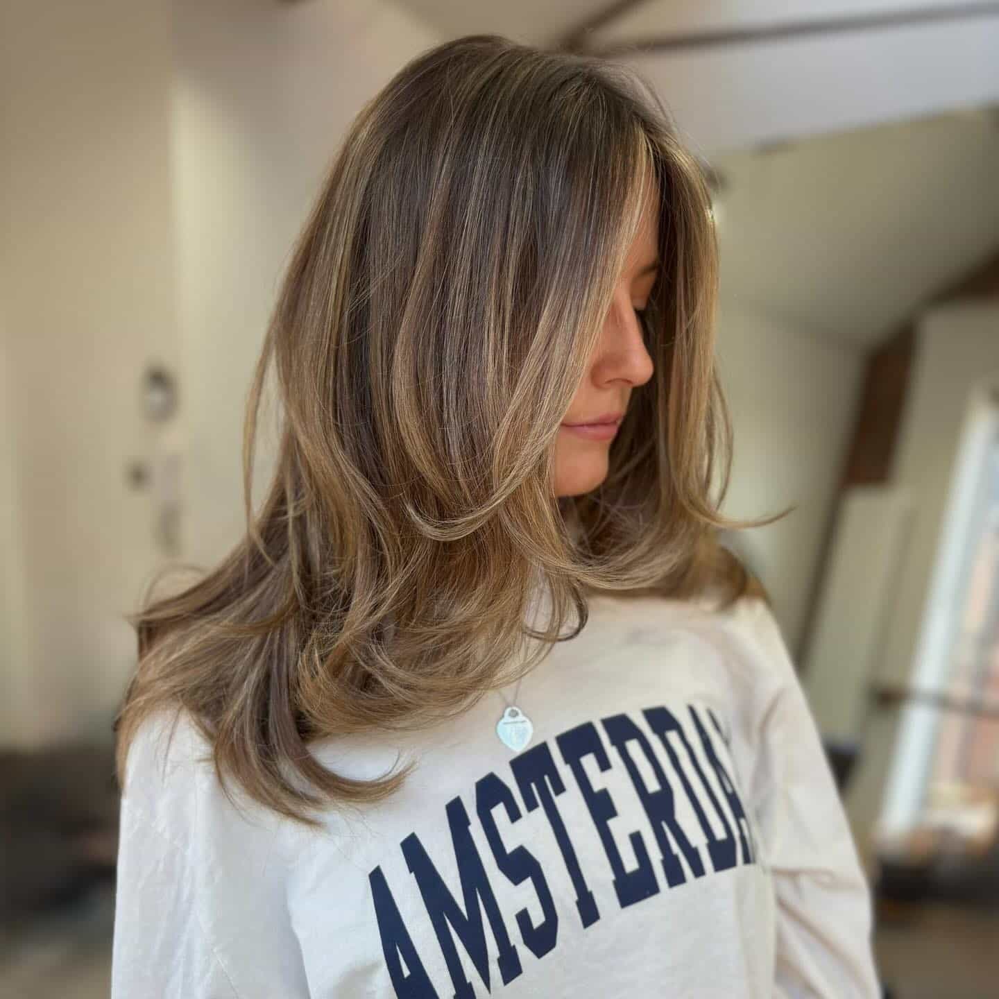 22. Layered Bronde with Face-Framing Dimension - Bronde Hair Color