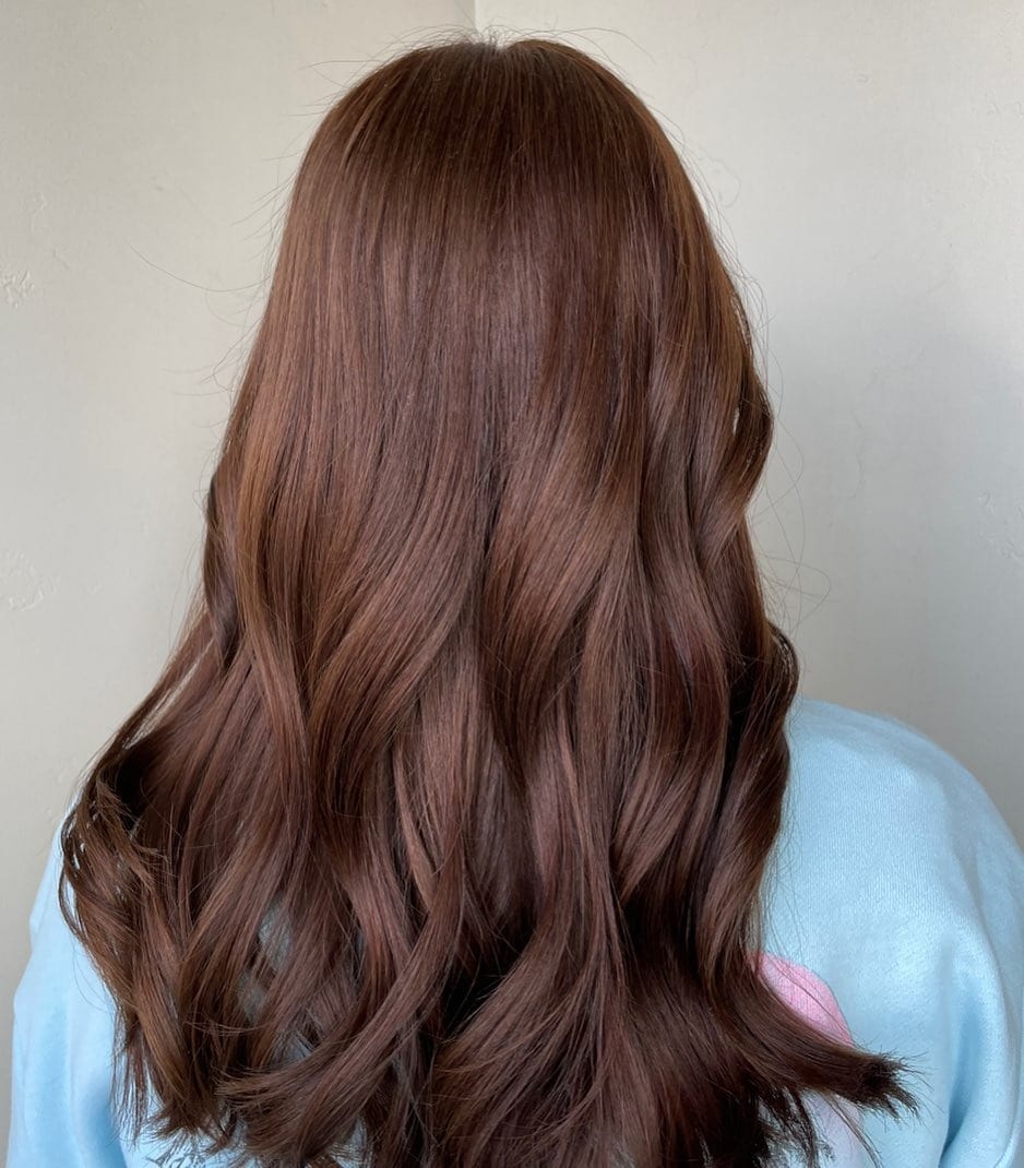6. Satin Cocoa Brown - Warm Brown Hair Color