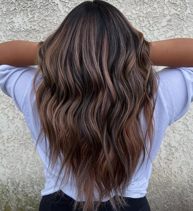 9. Rooted Caramel Mocha - Warm Brown Hair Color