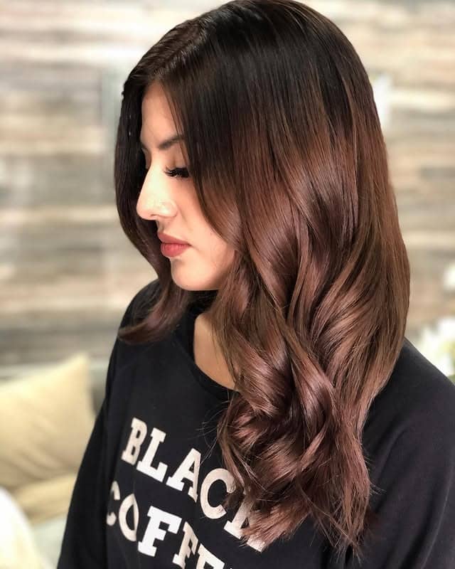 16. Mocha Soft Waves - Warm Brown Hair Color