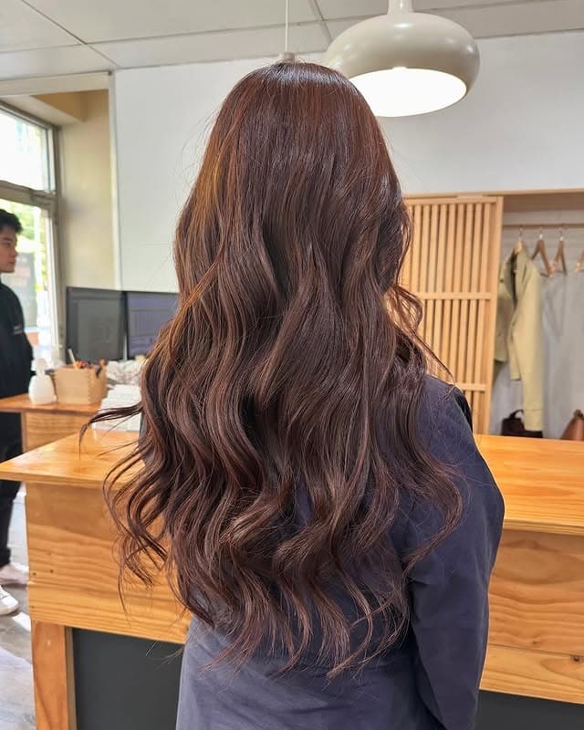 18. Espresso Shine Waves - Warm Brown Hair Color