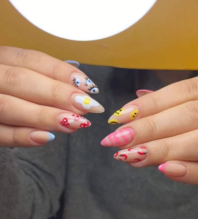 15. Eclectic Boho Play - boho nail ideas