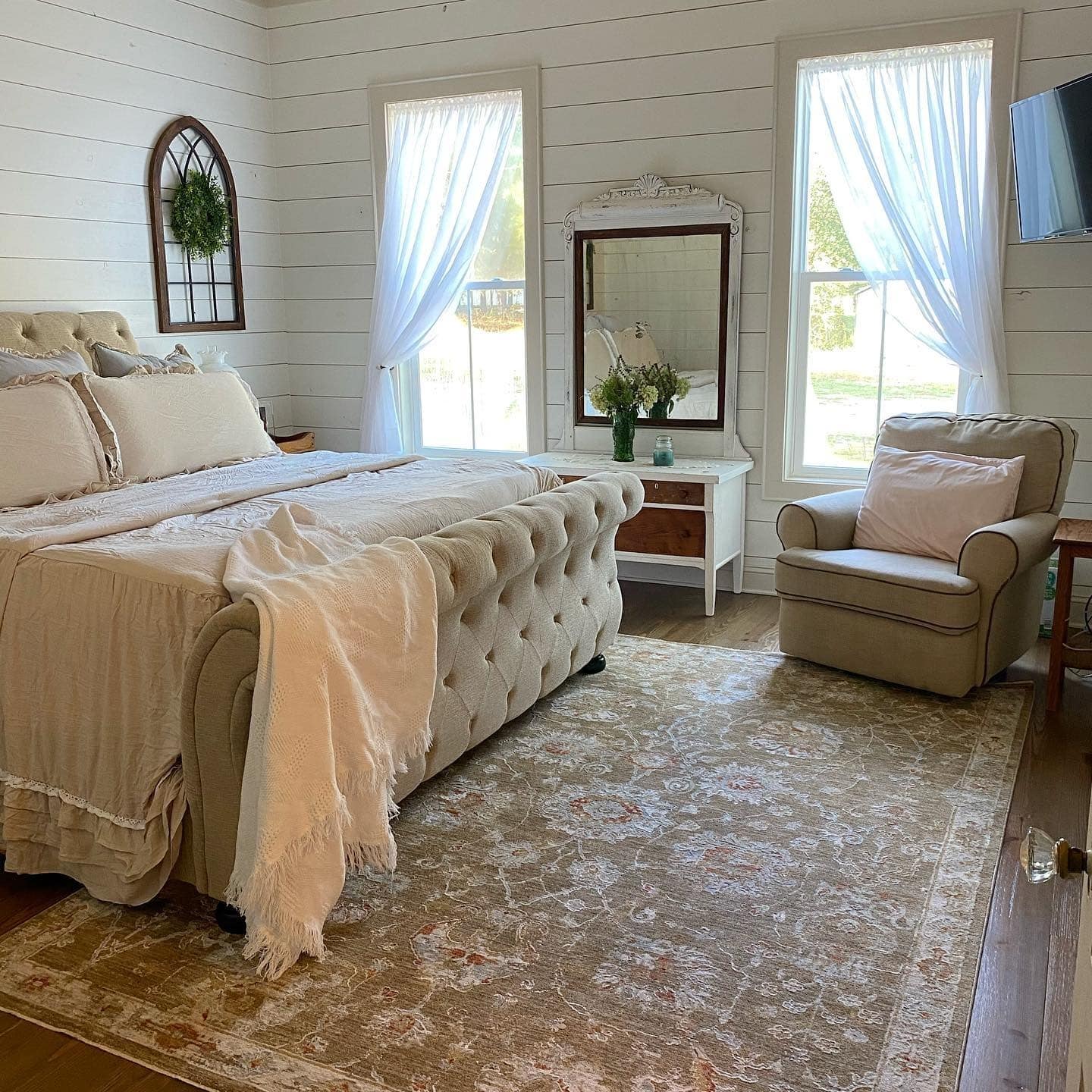 1. Soft Elegance with Neutral Layers - french country bedroom ideas