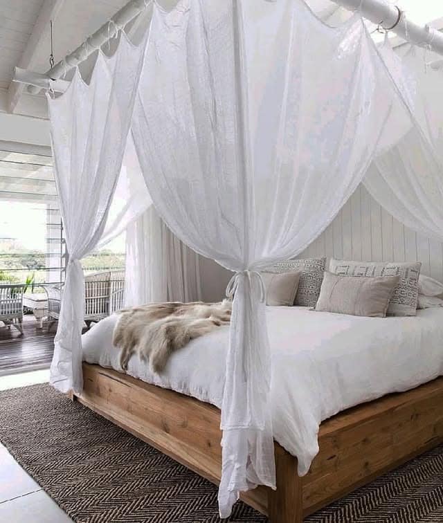 10. Breezy Canopy with Rustic Undertones - french country bedroom ideas