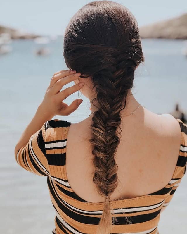 2. Textured Fishtail Braid with Light Brown Hair - Easy Hairstyles