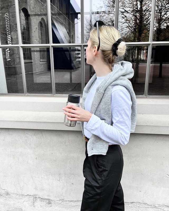 6. Effortless Claw Clip Bun with Ash Blonde Hair - Easy Hairstyles