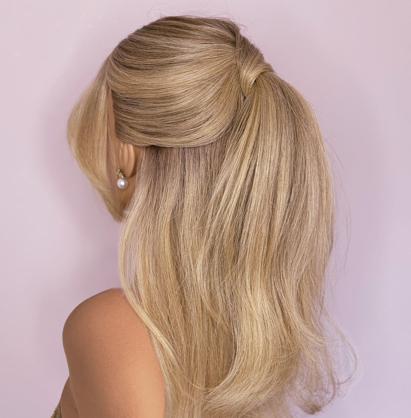 7. Voluminous Half-Up Twist with Honey Blonde Hair - Easy Hairstyles