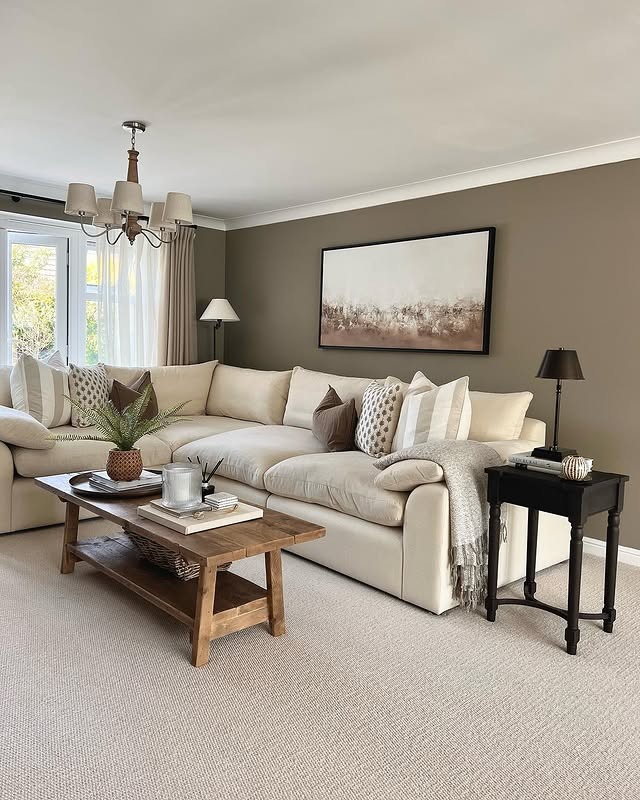 13. Cozy Comfort in Warm Neutrals - neutral living room ideas