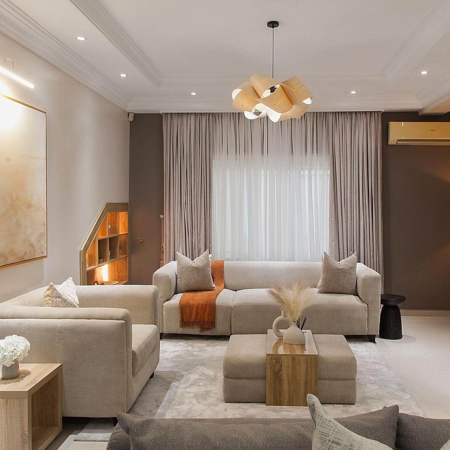 1. Warm Neutrals with Modern Touch - traditional living room ideas
