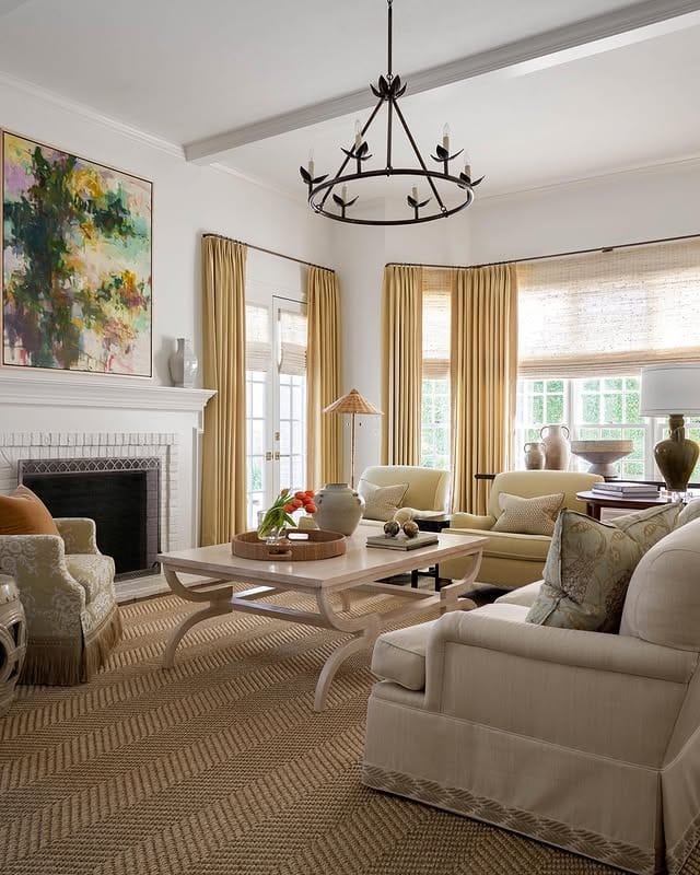 4. Refined Neutrals and Golden Tones - traditional living room ideas
