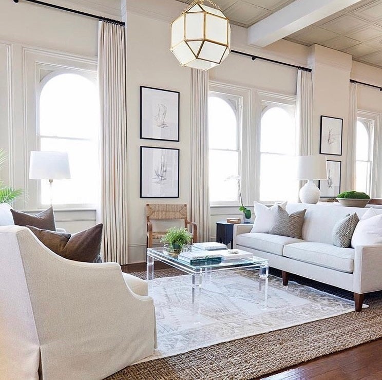 8. Airy Whites with Subtle Greens - traditional living room ideas
