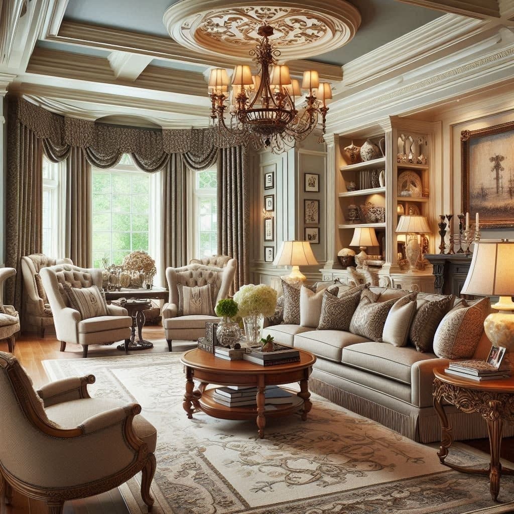 16. Grand Traditional Luxury - traditional living room ideas