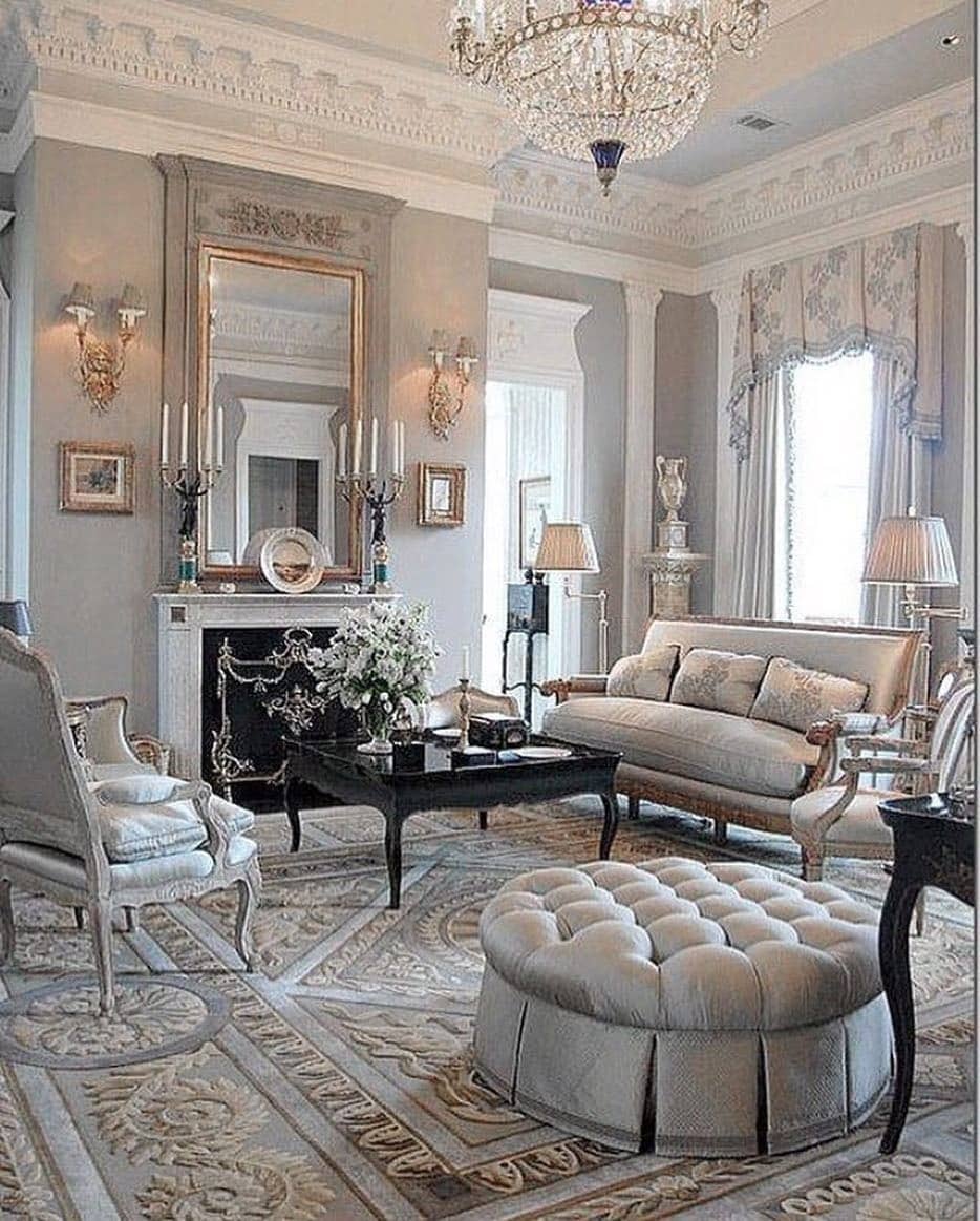 20. French-Inspired Classic Elegance - traditional living room ideas