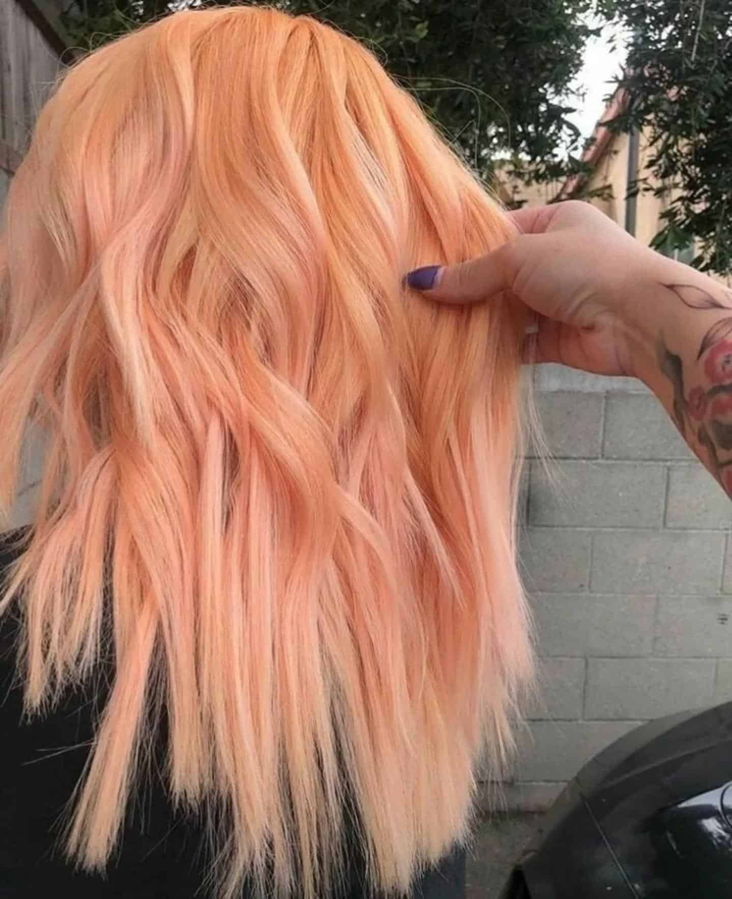 3. Soft Peach Glow - Vivid Hair Color