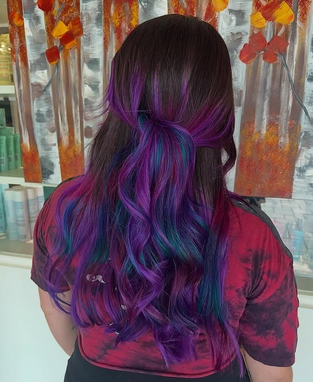 13. Twilight Fusion Half-Up - Vivid Hair Color