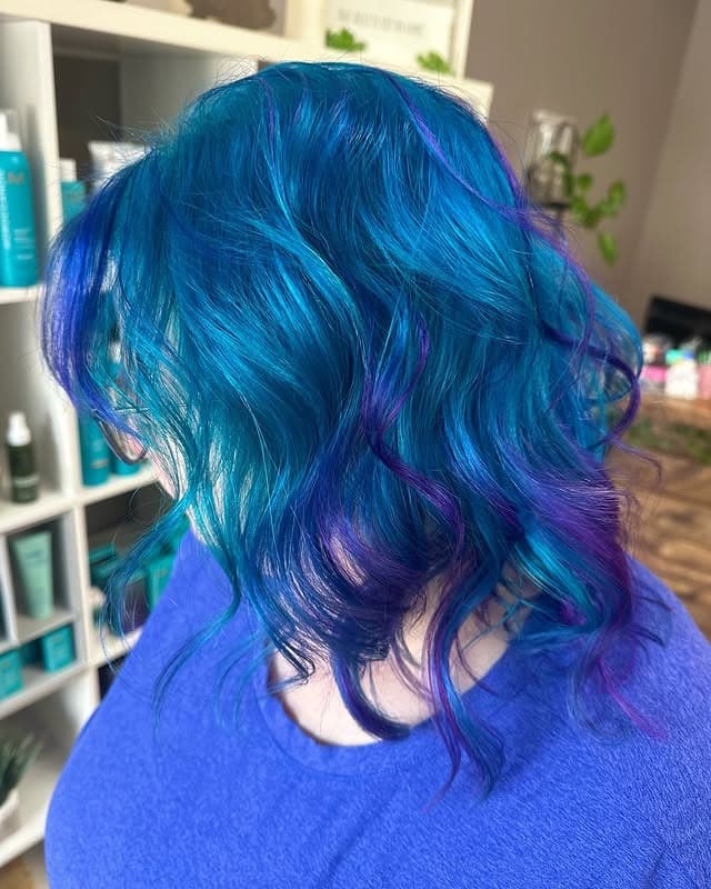 20. Aqua Violet Curls - Vivid Hair Color