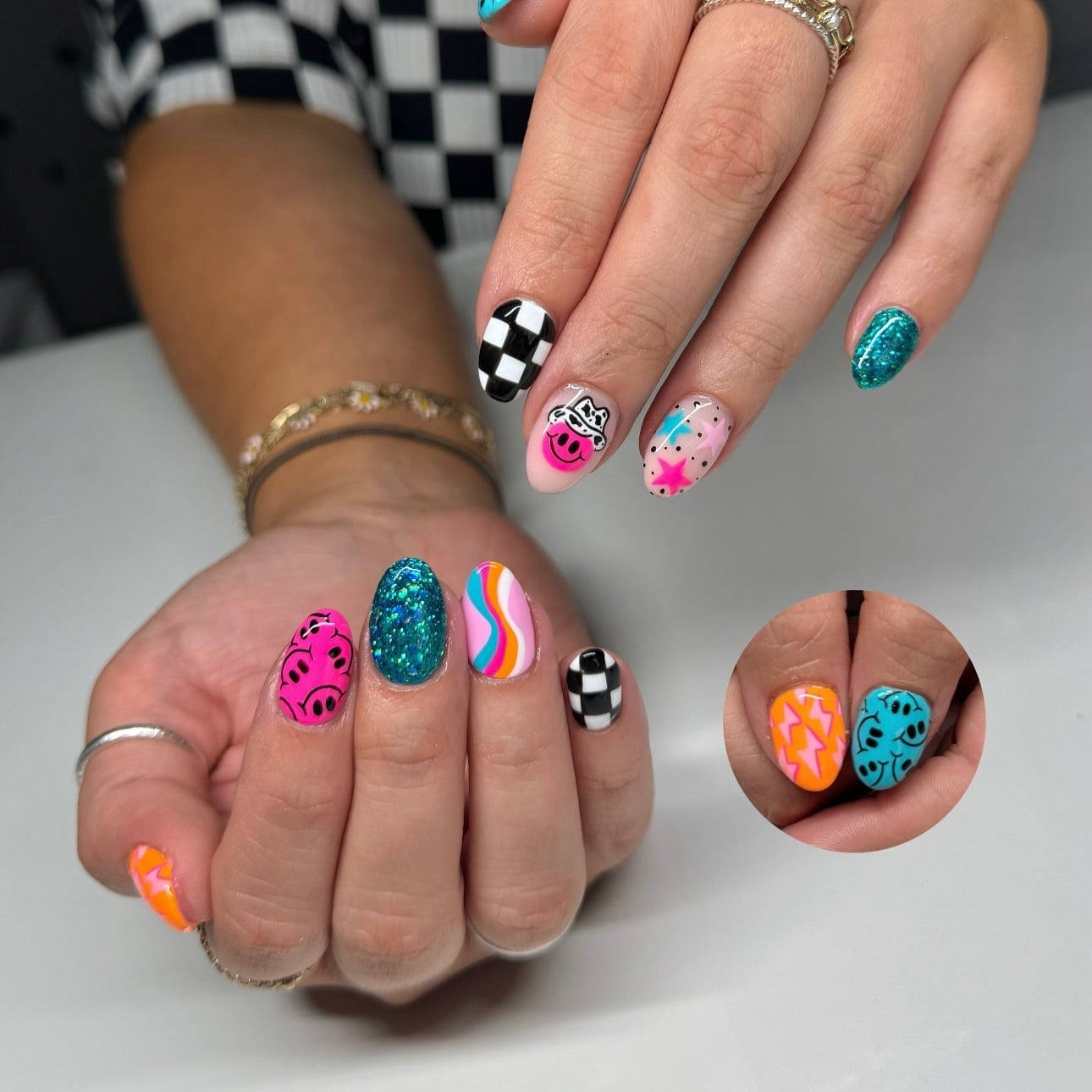 10. Western Funhouse Nails - cowgirl nail ideas