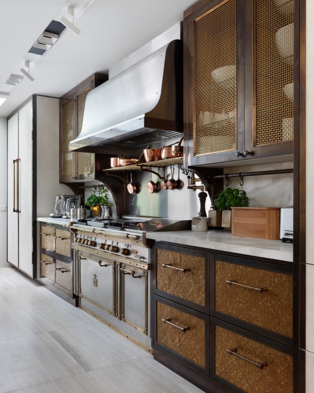 6. Industrial Luxe with Metal Accents - kitchen cabinet ideas