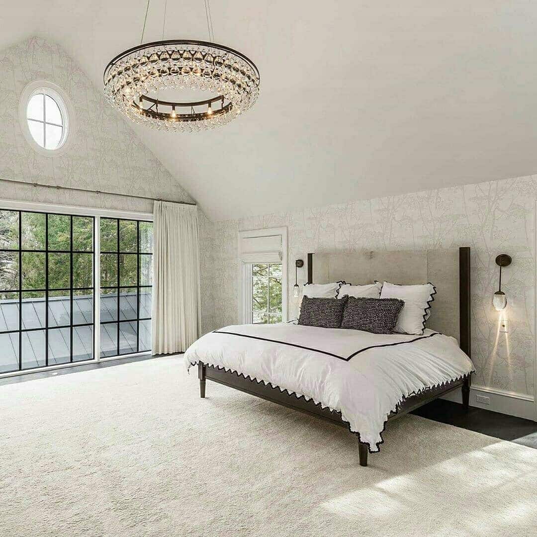 6. Whispered Elegance in Pale Tones - wallpaper ideas for bedroom