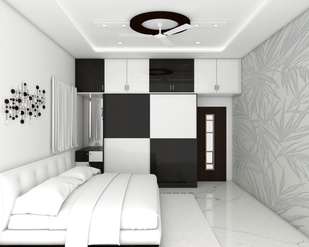 14. Minimalist Chic with Subtle Botanicals - wallpaper ideas for bedroom