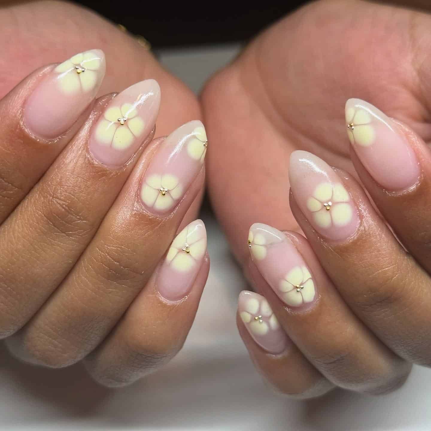 8. Soft Pastel Petals - cute flower nail ideas