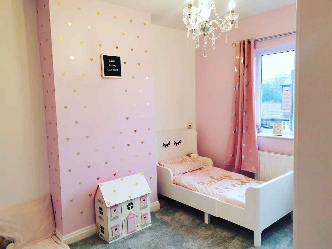 3. Playful Charm in Pastel Pink - pink and gold bedroom ideas