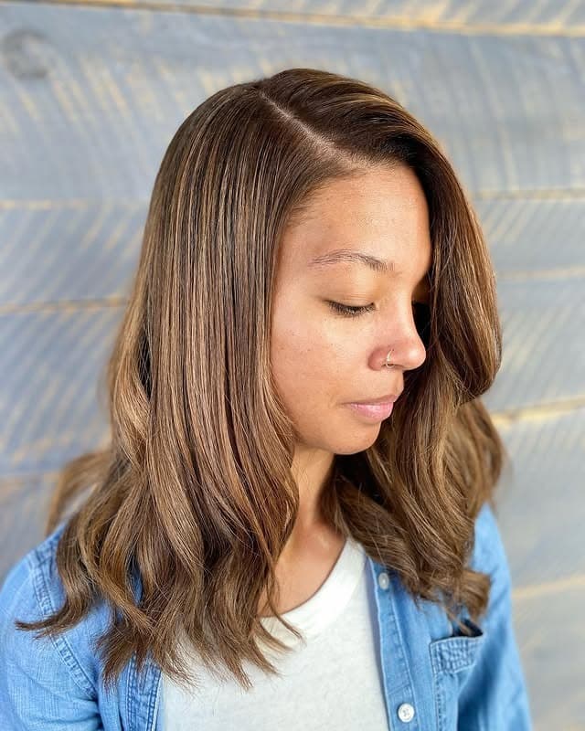 6. Smooth Layers with Honey Brown Flow - Sleek Hairstyles