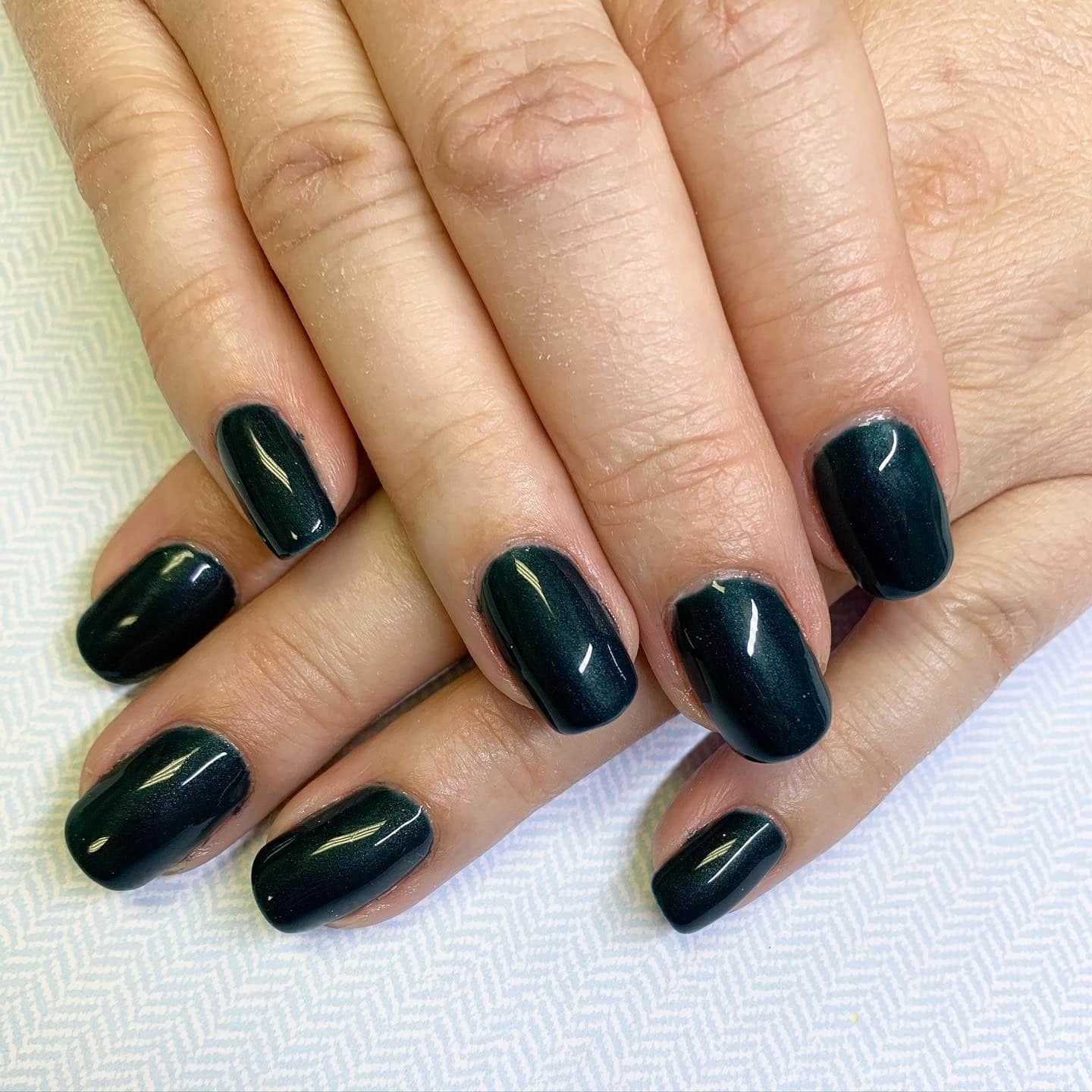 1. Deep Teal Gloss Elegance - dark teal nail ideas