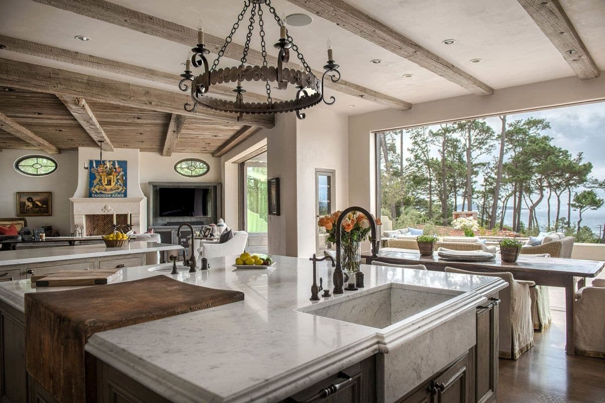 4. Rustic Coastal Luxury - countertop ideas for kitchen