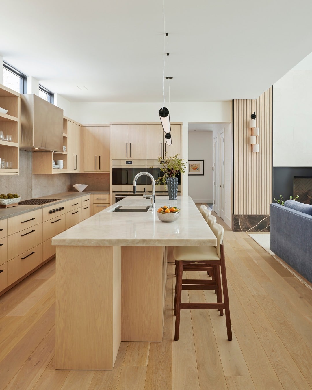 8. Soft Neutrals with Light Wood - countertop ideas for kitchen