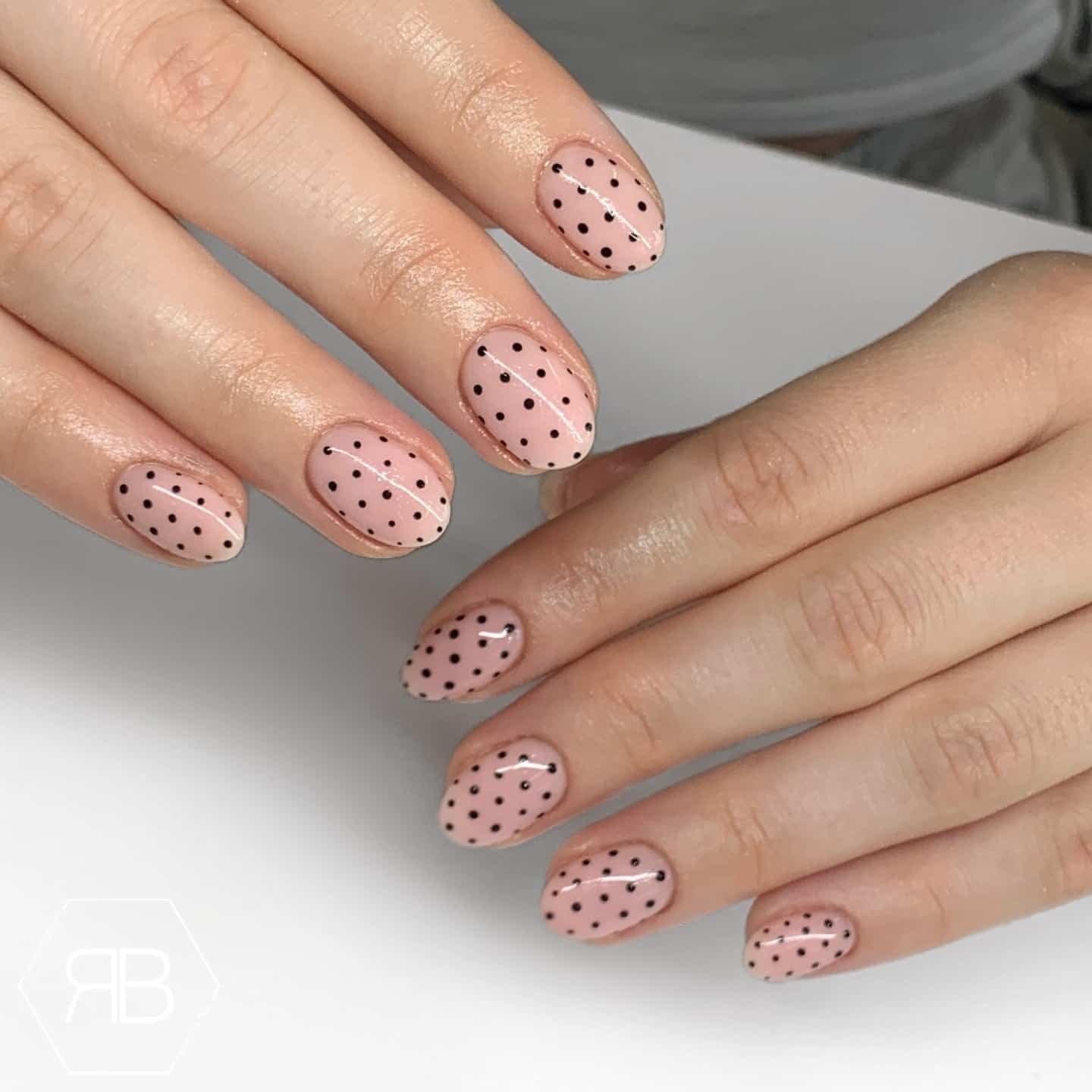 2. Subtle Sheer Dots - dot nail ideas
