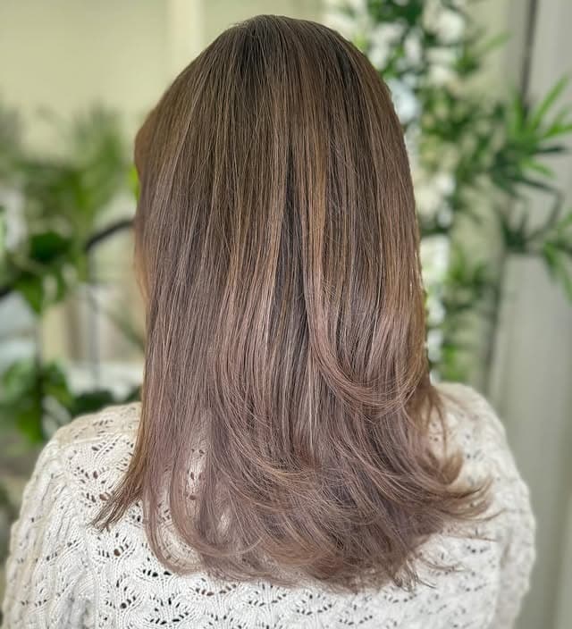 1. Soft Ash Mushroom Layers - Mushroom Hair Color