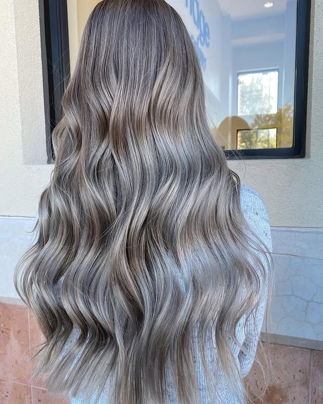 4. Iced Mushroom Balayage - Mushroom Hair Color