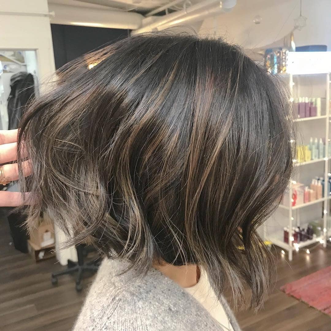 16. Smoky Mushroom Bob with Texture - Mushroom Hair Color