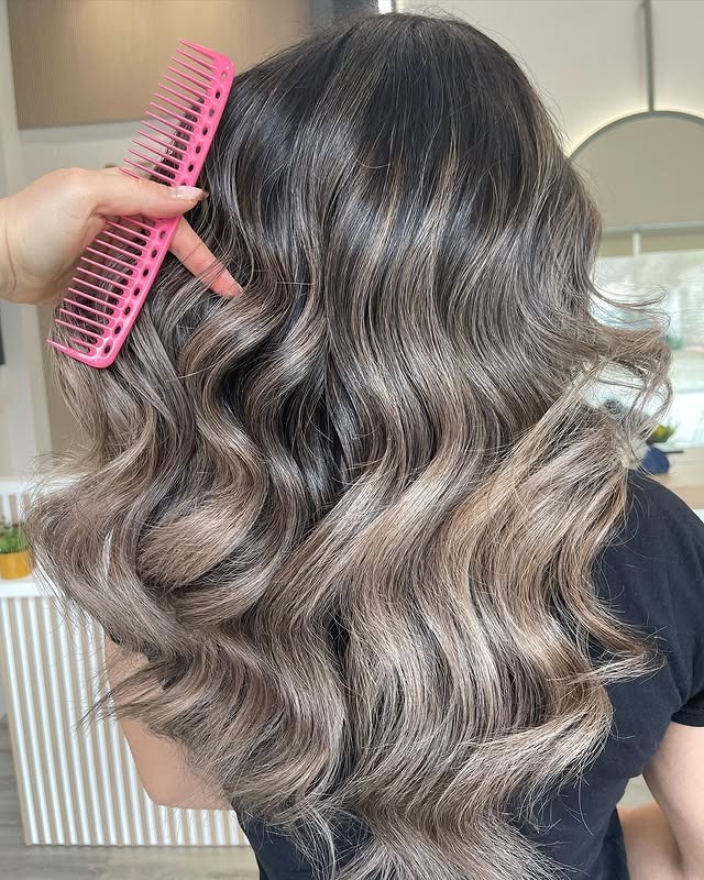 20. Mink Mushroom Glam Waves - Mushroom Hair Color