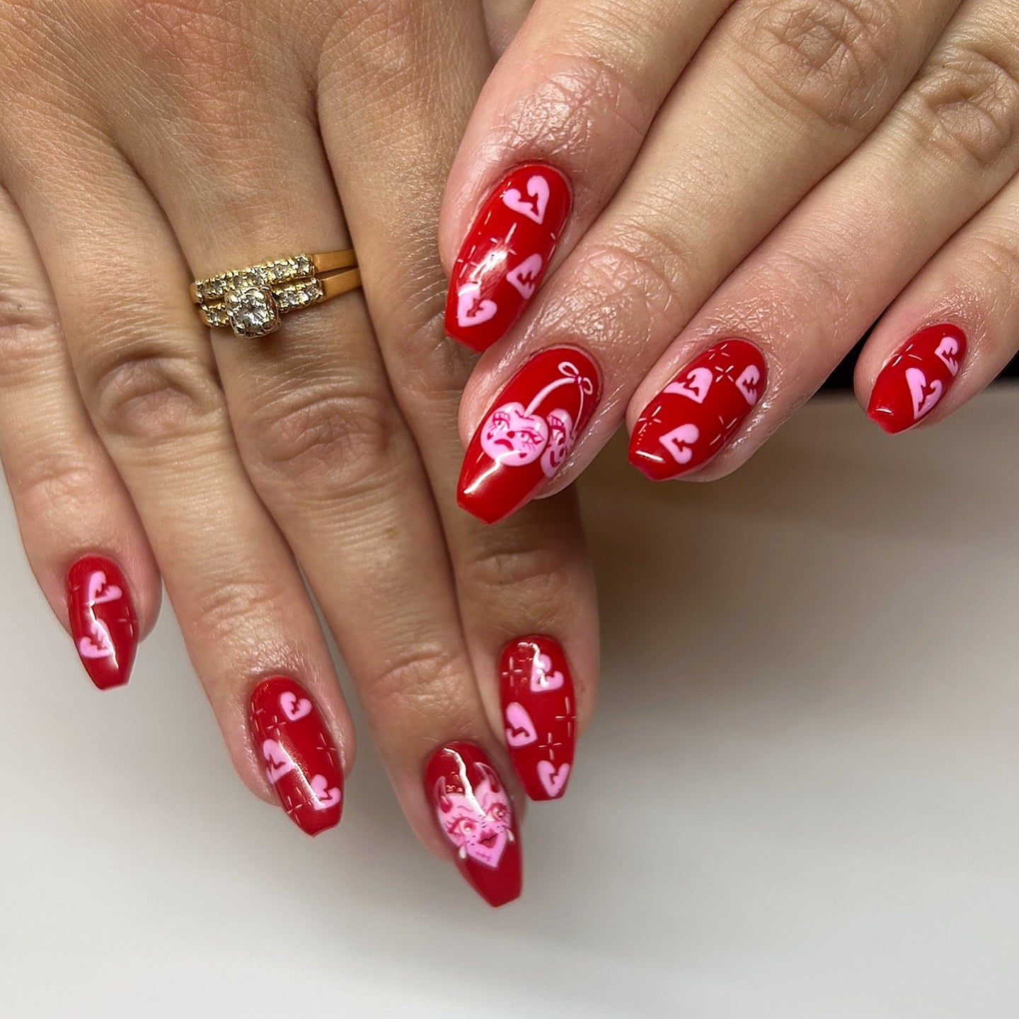 17. Cherry Heat Pop - edgy nail ideas