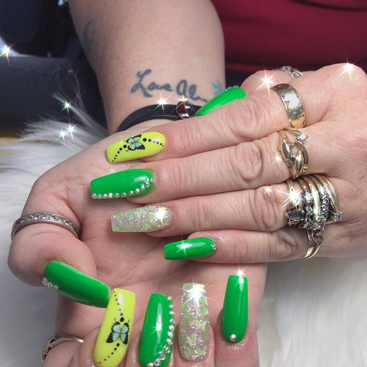 14. Lime Spark Radiance - exotic nail ideas