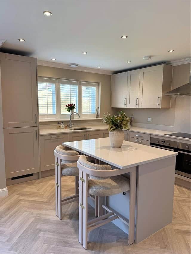 7. Modern Taupe Tranquility - neutral kitchen ideas