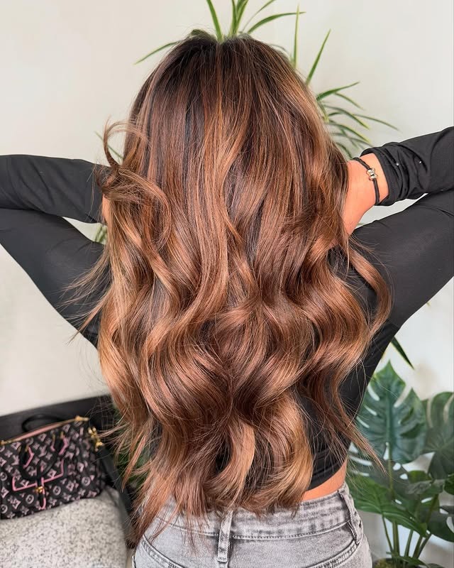 1. Toffee Espresso Balayage Waves - Espresso Hair Color