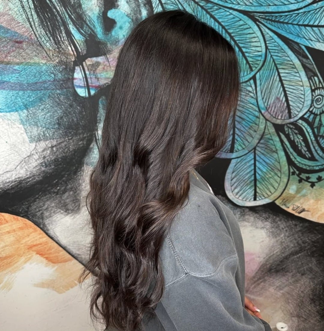 2. Glossed Dark Mocha Flow - Espresso Hair Color