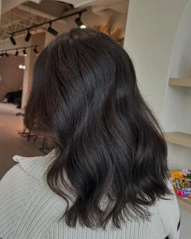 5. Velvet Roast Mid-Length Waves - Espresso Hair Color