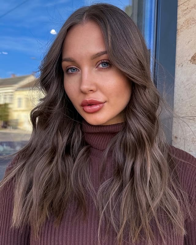 17. Ash Espresso Cool-Toned Waves - Espresso Hair Color