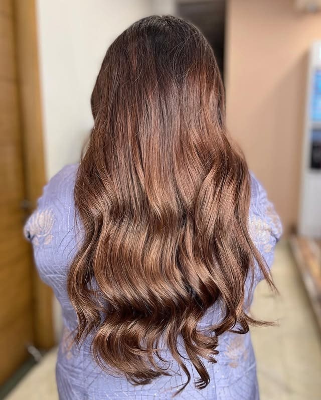 1. Velvet Mocha Waves - Mocha Hair Color